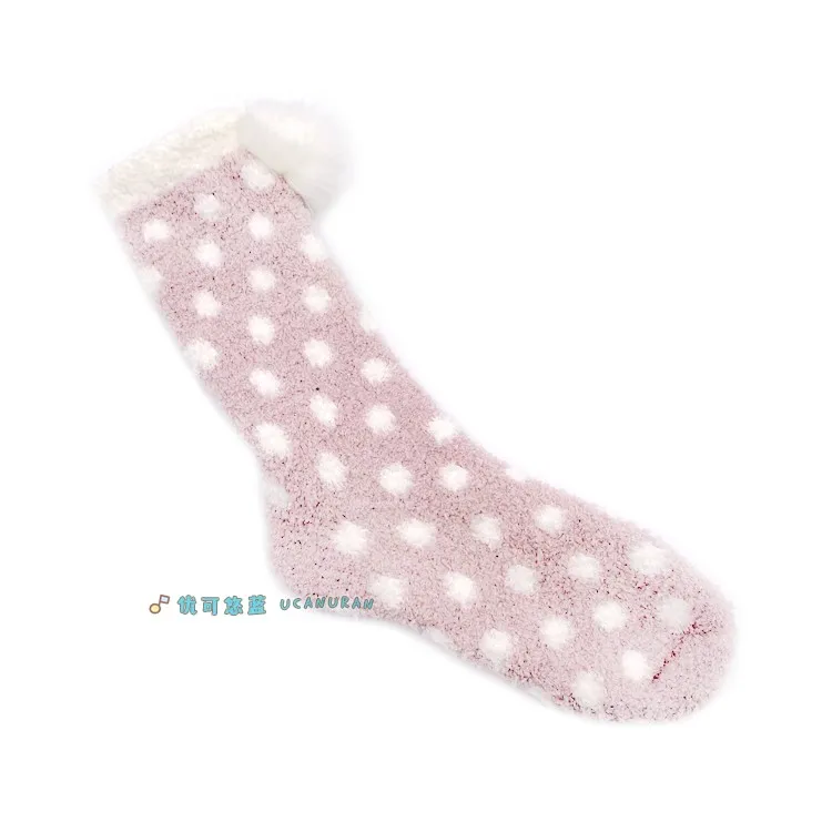 

Japan Style Fluffy Knitted Dot Socks