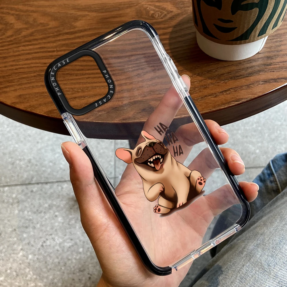 

Cartoon Cute Dog Case for iPhone 14ProMax 14Plus 13Pro 12Pro 11 Pro Max Transparent Soft Cover for iPhone 14 13 12 11 Coque