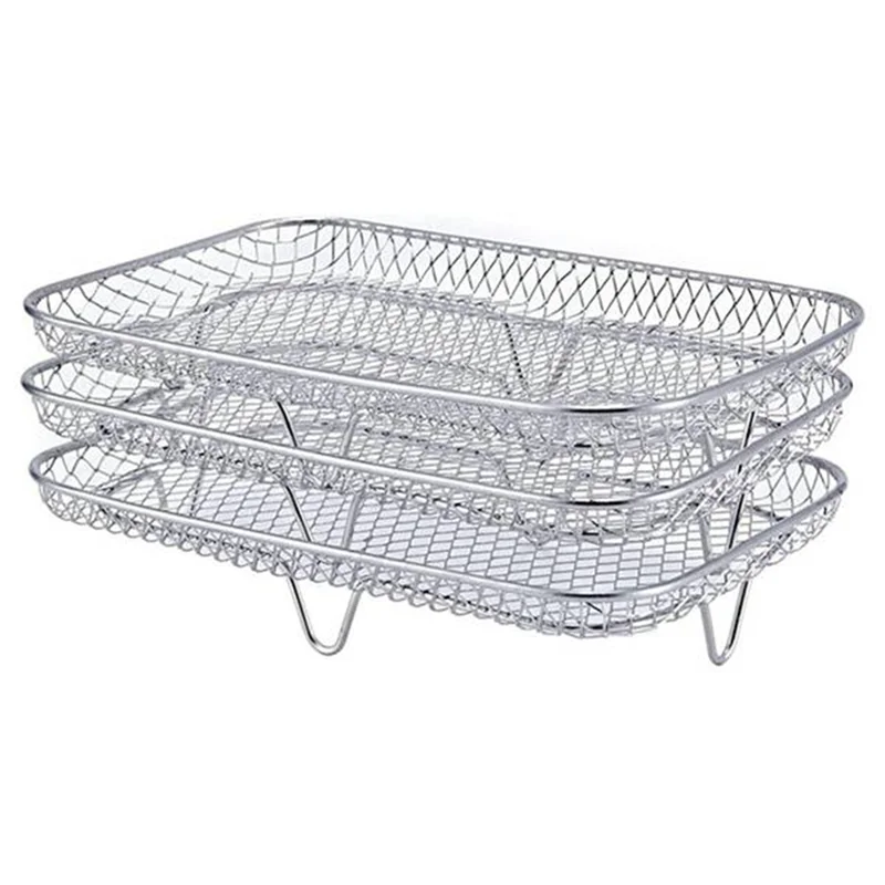 Rack For Dual Airfryers, Double Baskets Air Fryers Dehydrato