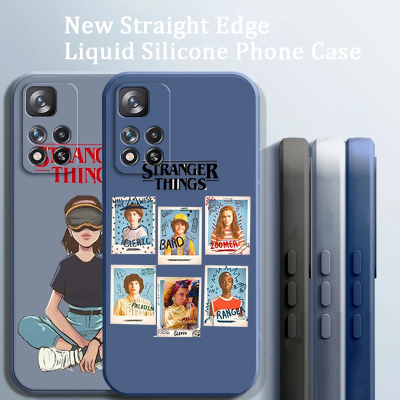

Stranger Things Cute Girl Liquid Rope TPU Funda Phone Case For Xiaomi Redmi Note 11 11S 11T 10S 10 9S 9T 9 8T 8 Pro Plus 5G