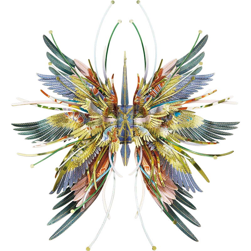 

Набор металлических 3d-пазлов Piececool, красочная игрушка «Тысяча журавлей» для сборки рыб, лазерная вырезка, подарок для детей