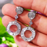 new korean style women drop earring geometric circle shaped party daily wearable versatile female jewelry 2021 trendy earring