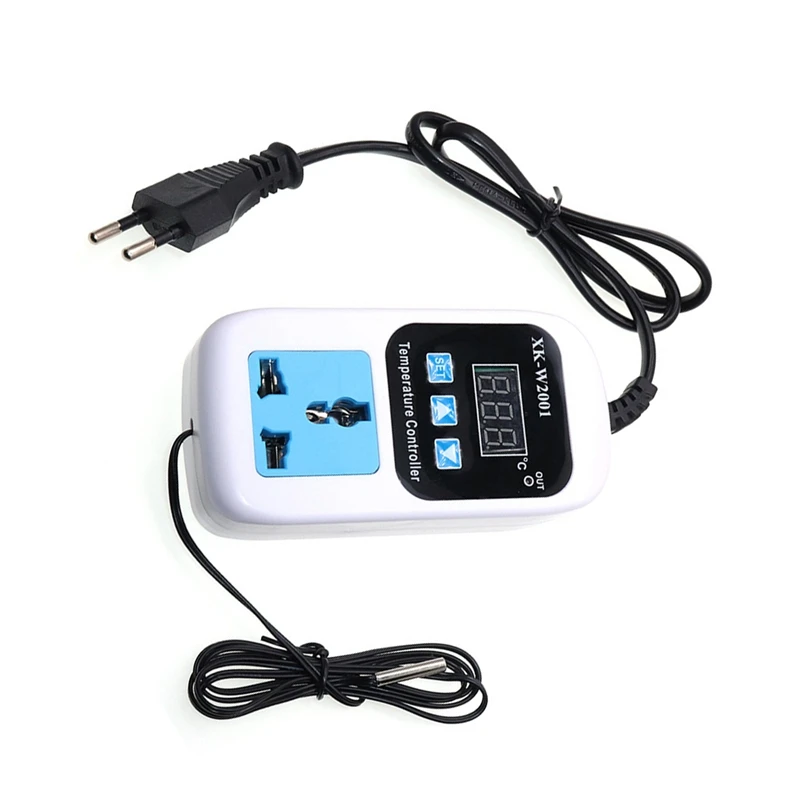 

XK-W2001 Digital Temperature Controller Socket AC 110-220V Thermostat Regulator Socket Outlet With NTC Sensor