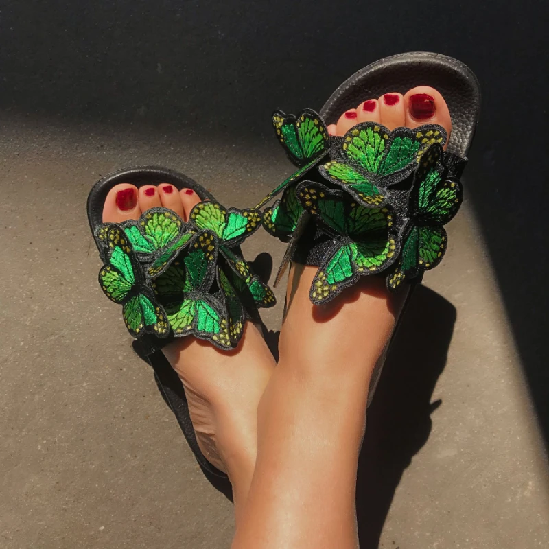 Fashion Women Sandals Open Toe Butterfly Flat Sandals Summer Women Beach Flat Sandals Zapatos De Mujer Zapatos Para Mujer