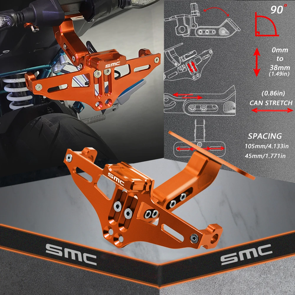 

Кронштейн для заднего номерного знака для 690SMC 690 SMC 2008 2009 2010 2011 2012 2013