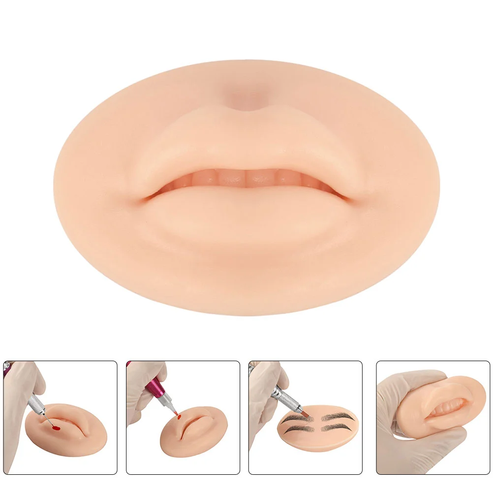 

2 Pcs Silicone Skin Gadgets Lip Tattoo Practicing Suture Model Accessories Fake Skins Lips