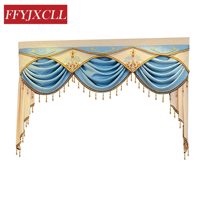 

Pelmet Europe Luxury Valance Curtains for Living Room Window Curtains for Bedroom Curtains 1 Piece Custom Made