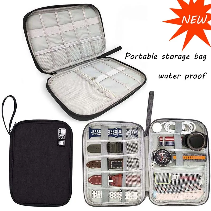 

New Case Bag for Apple watch band 7 water proof Portable table with storage bag data cable storage bag travel finishing package