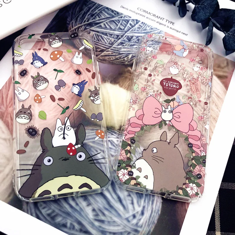 

Cute Totoro Spirited Away Ghibli Miyazaki Anime No Face Soft Clear Phone Case For iPhone 11 12 13 Pro 7 8 Plus 6 XS XR Max Coque