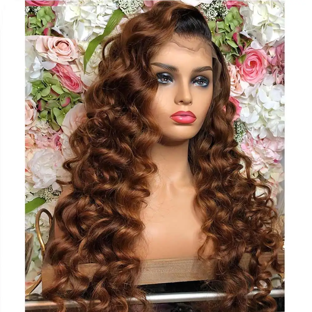 

Glueless Deep Wave Soft 26"Long Ombre Honey Blonde Full Lace Front with 4x4 Silk Base Wig For Black Women Babyhair Preplucked