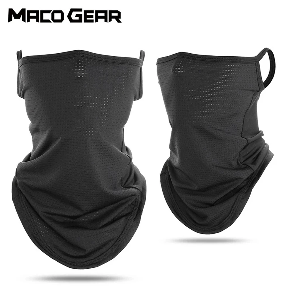 Фото Macogear дышащий спортивный шелковый шарф-бандана для пеших прогулок и катания на лыжах, защита от ультрафиолета №1