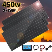 450w 300w 150w pet etfe solar panel kit 12v 24v battery charger high efficiency photovoltaic system for home car rv boat camper