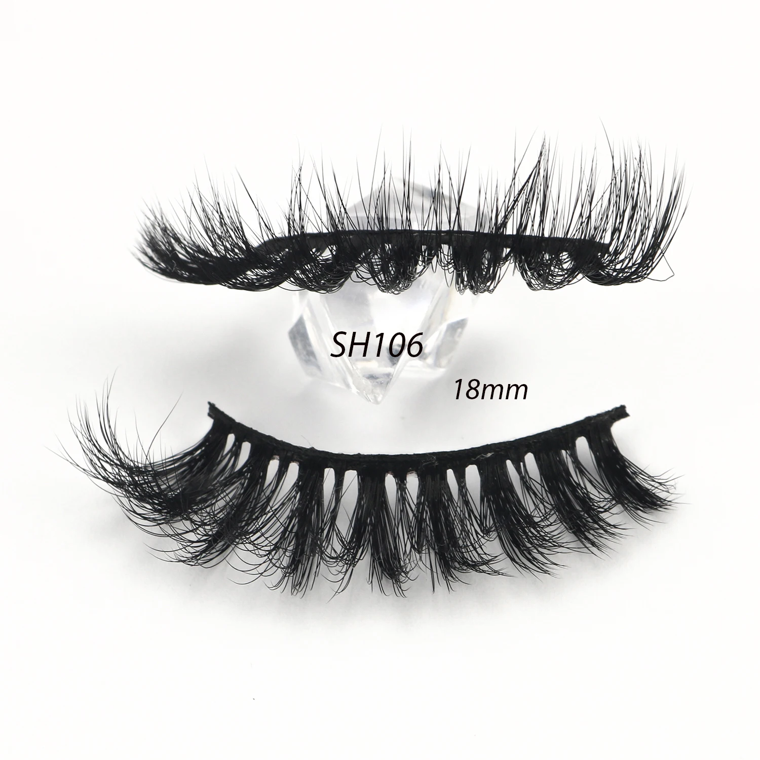Shegoal 5 Pairs Natural Silk Lashes Strips 3D Effects For Eyelash Extension False Doe Eyes Make Up Sets Cosmetics Full Bulk images - 6