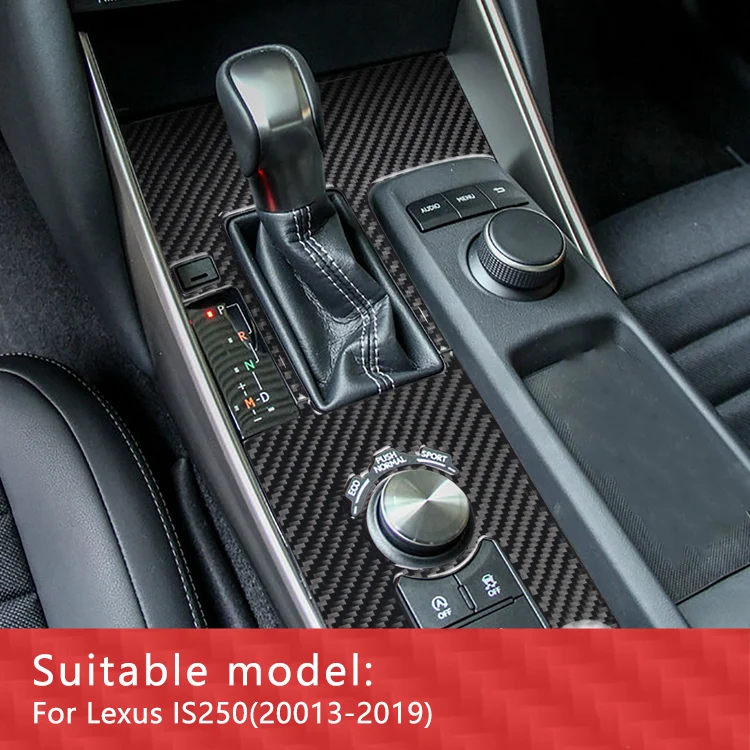 

Real Carbon Fiber Gear Shift Box Panel Cover Trim Window Control Sticker LHD RHD For LEXUS IS250 2014 2015 2016 2017 2018