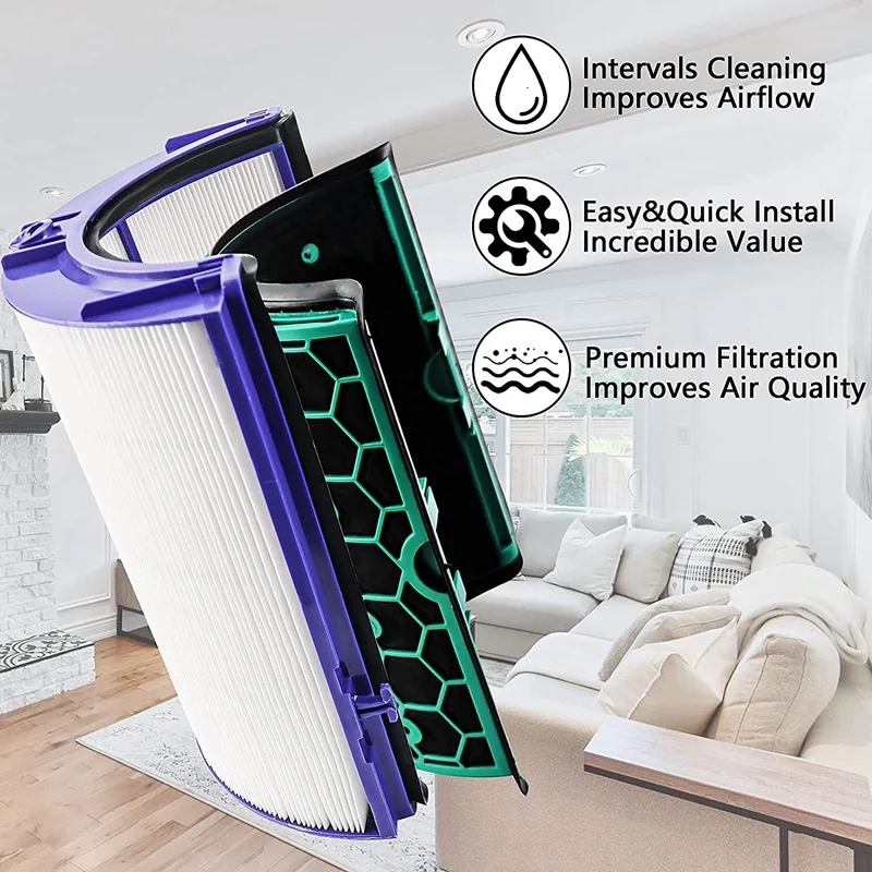 Сменный Hepa-фильтр для Dyson HP04 TP04 DP04 TP05 DP05 стеклянный очиститель воздуха HEPA-фильтр и