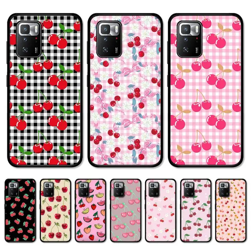 

Pink Cherries Cherry Phone Case for Redmi 5 6 7 8 9 A 5plus K20 4X S2 GO 6 K30 pro
