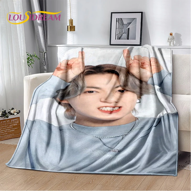 Фланелевое одеяло Kpop Jeon Jung Kook JK Star