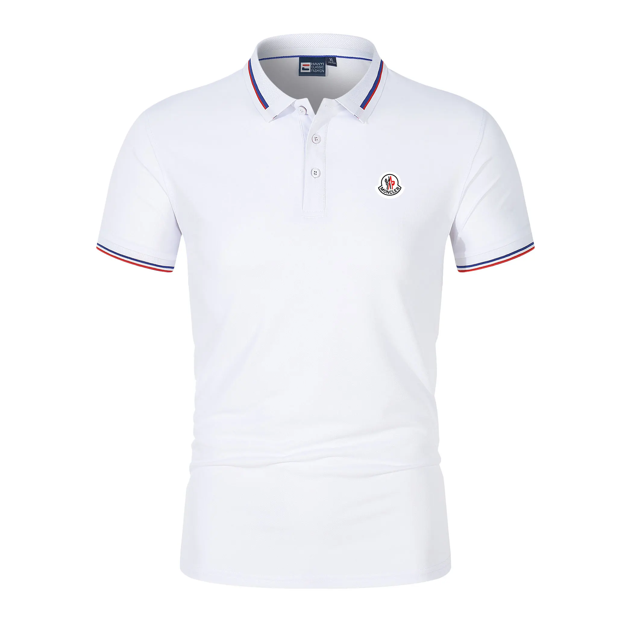 

2022 Summer New Hot Selling European and American Plus Size Men's Short-sleeved Business Polo Shirt Turtleneck T-shirt