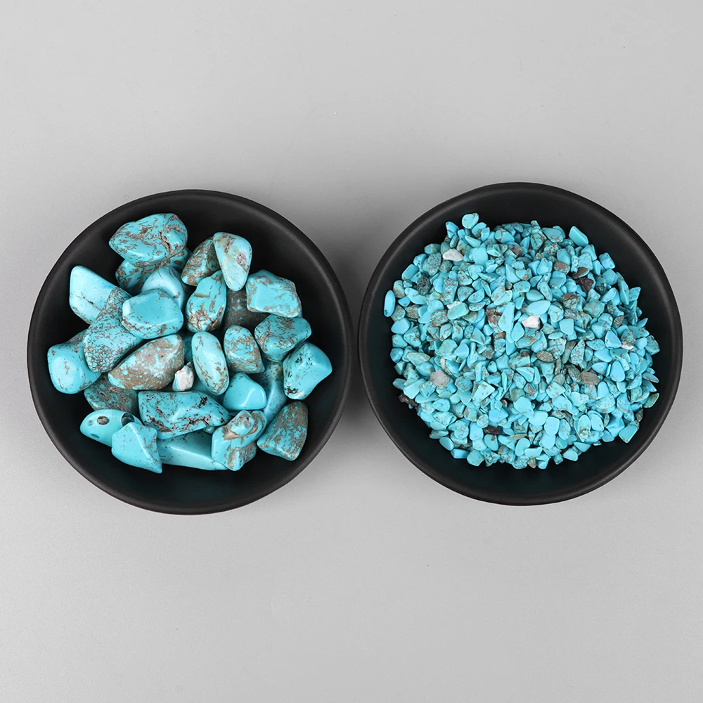 

100G 3 Sizes Natural Gravel Turquoises Raw Stone Mineral Specimen Irregular Stone for Aquarium Home Decoration DIY