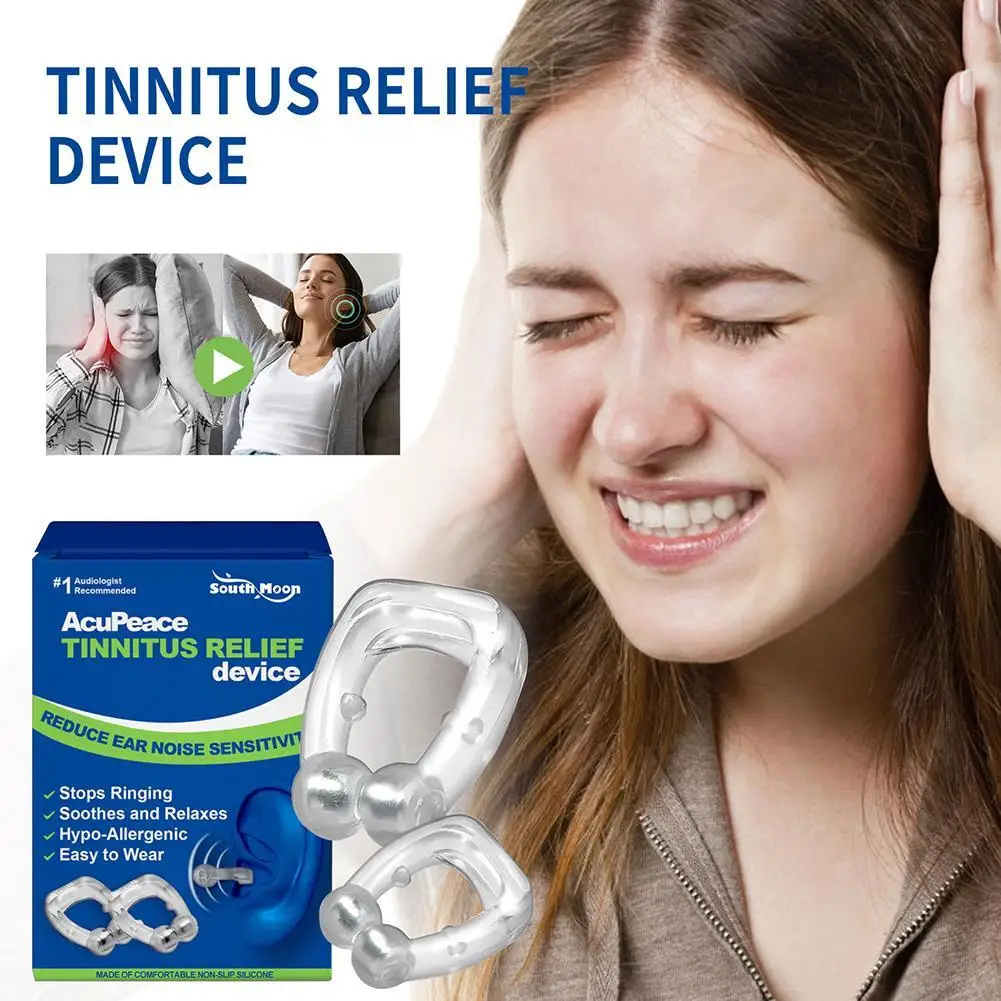 

2pcs Tinnitus Relief Ear Clip Portable Anti Tinnitus Ear Cuff Ear Ringing Stopper Calming Ears Tool Ear Pressure Tinnitus Relief