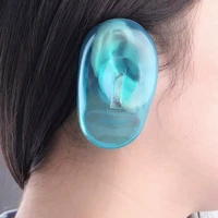 2pcs universal clear silicone ear cover hair dye shield protect salon color blue new protect ears from the dye styling accessory