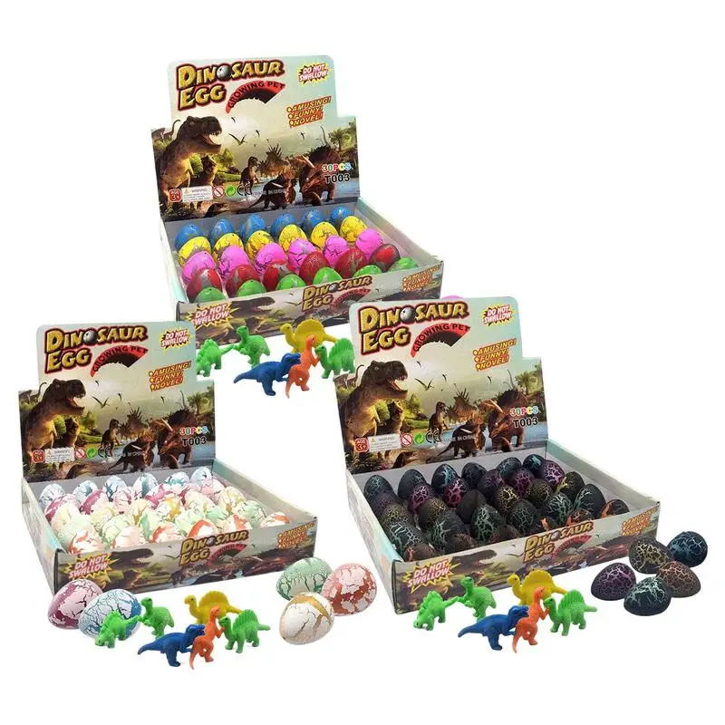 

30pcs Easter Hatching Growing Dinosaur Eggs Easter Dinosaur Eggs Grow In Water Hatch Egg Crack Science Kits For Birthday Gifts