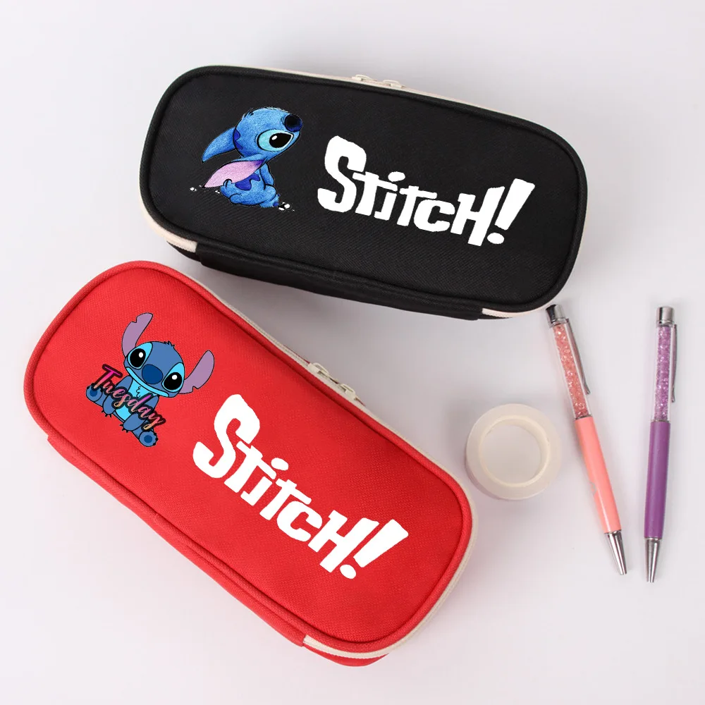 

Disney Cartoon Anime Stitch Pen Bag Anime Peripheral Stationery Bag Zipper Student Storage Pen Box Multiple Style Choices