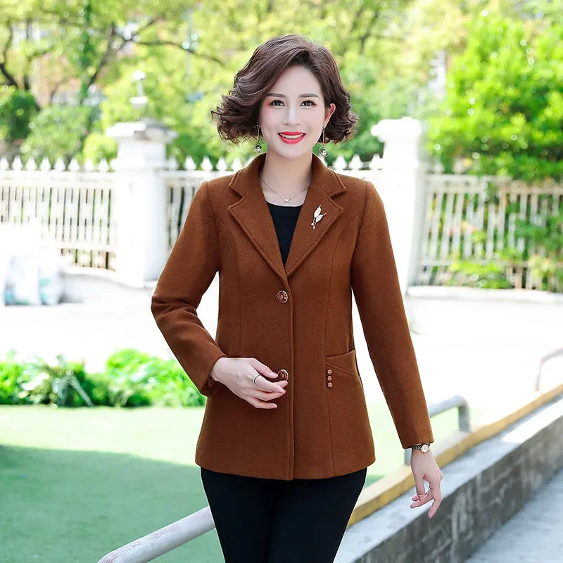 Осенне-зимнее элегантное пальто из искусственной шерсти женское модное короткое