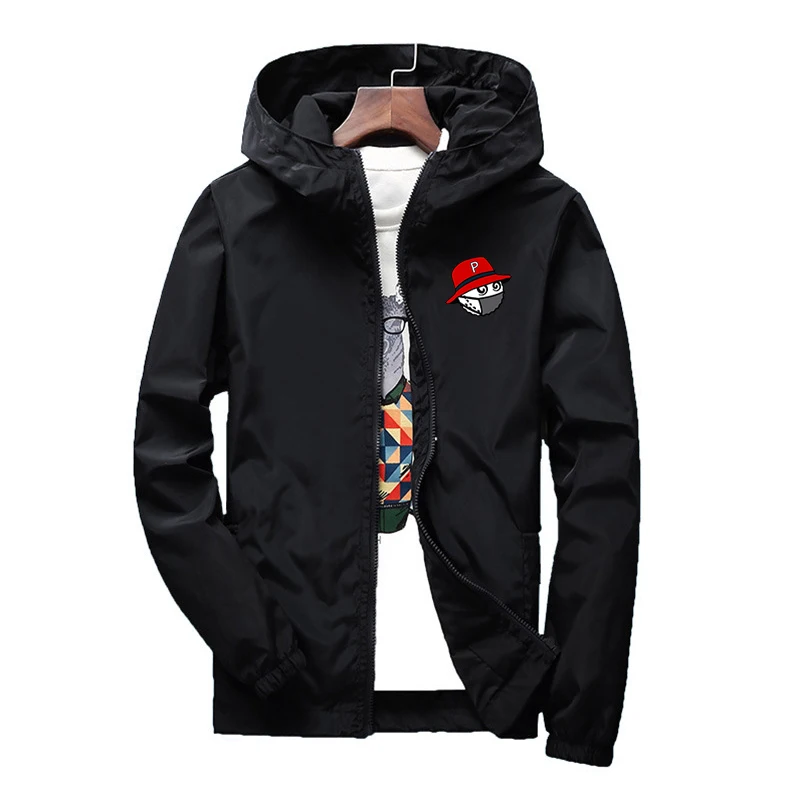 

Malbon Golf Summer Autumn Jackets Men Clothing Fashion Casual Hooded Windbreaker Jacket Men Coats Zipper Bomber Jacket S-7XL