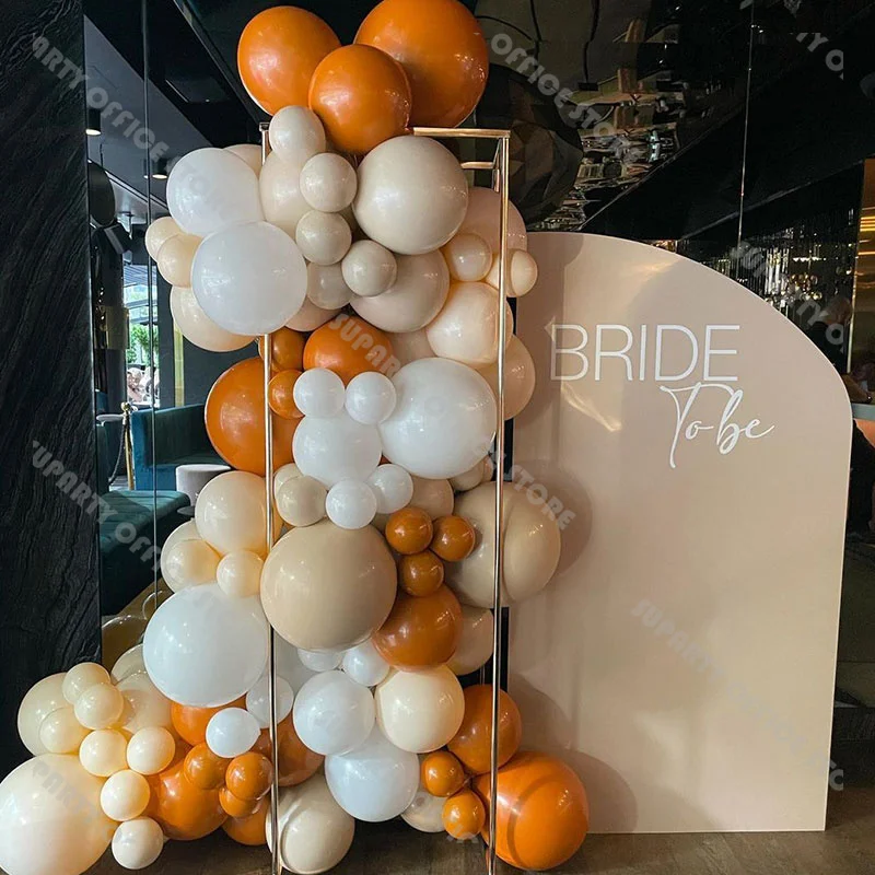 

95pcs Terracotta Balloon Garland Arch Kit with Blush Orange Cream Peach Apricot Balloons for Baby Shower Fall Balloon Arch Decor