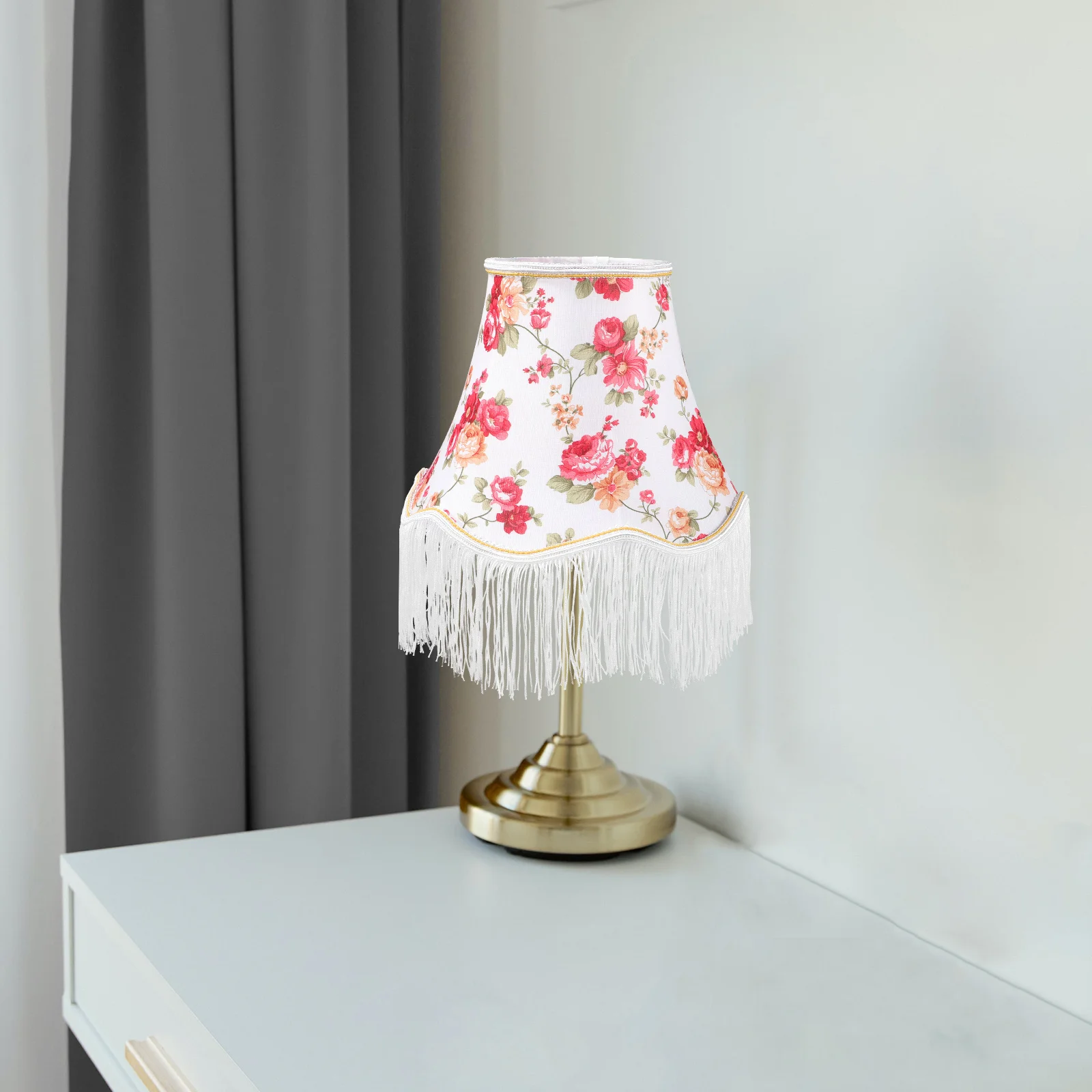 

Fringe Lamp Shade Replacement Chandelier Woven Lamps Cover Tassel Nightstand Wall