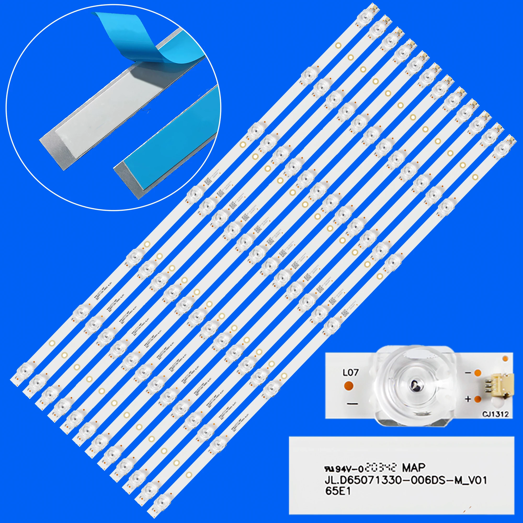 

Лента светодиодной подсветки для PTV65SS04X PTV65SS04X_CIS_BK ES65E1A EC65E1A SB65350 RT65 SJ.CX.D6500501-3030DS-M CX650DLEDM LE-65E1