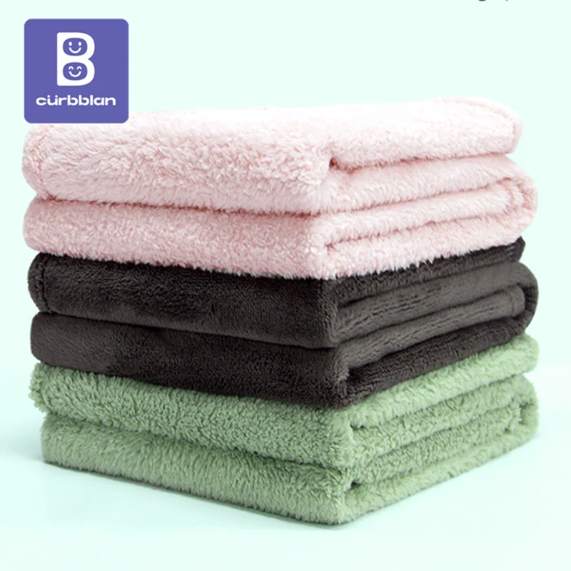 

Curbblan Bath Towel Pure Color Luxury High Quality Bath Towels Bathroom Soft Absorbent Gray Pink Fleece 90*130CM
