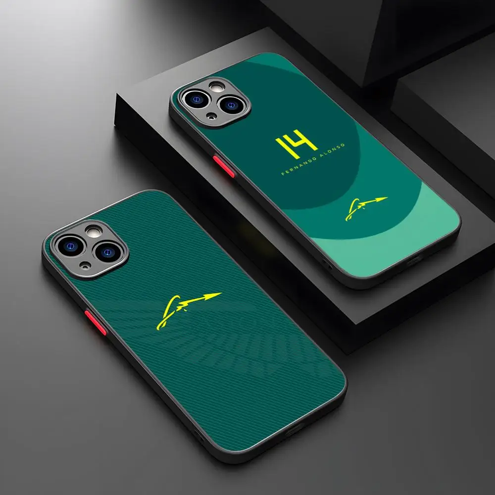 Чехол для телефона F1 Fernando Alonso матовый прозрачный Iphone 16 15 14 13 Mini 12 Pro 7 8 11 XR Xs X Plus