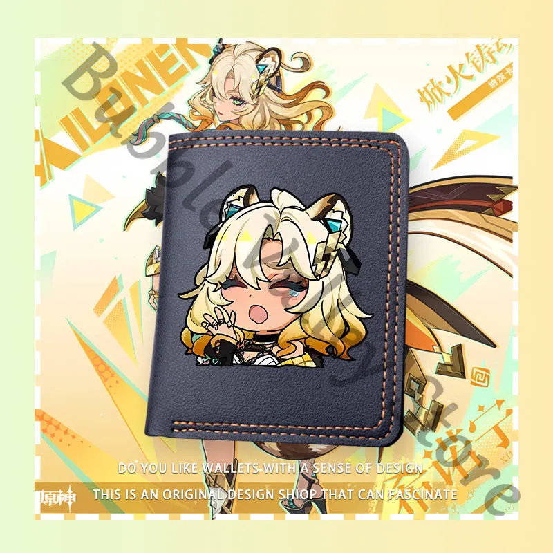 Аниме Genshin Impact Xilonen косплей мультфильм бумажник портмоне кошелек для ноутбука