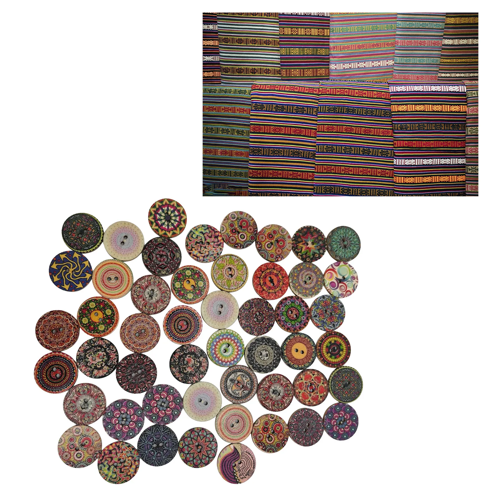 

50 шт., деревянные пуговицы с 2 отверстиями, 3 отверстия