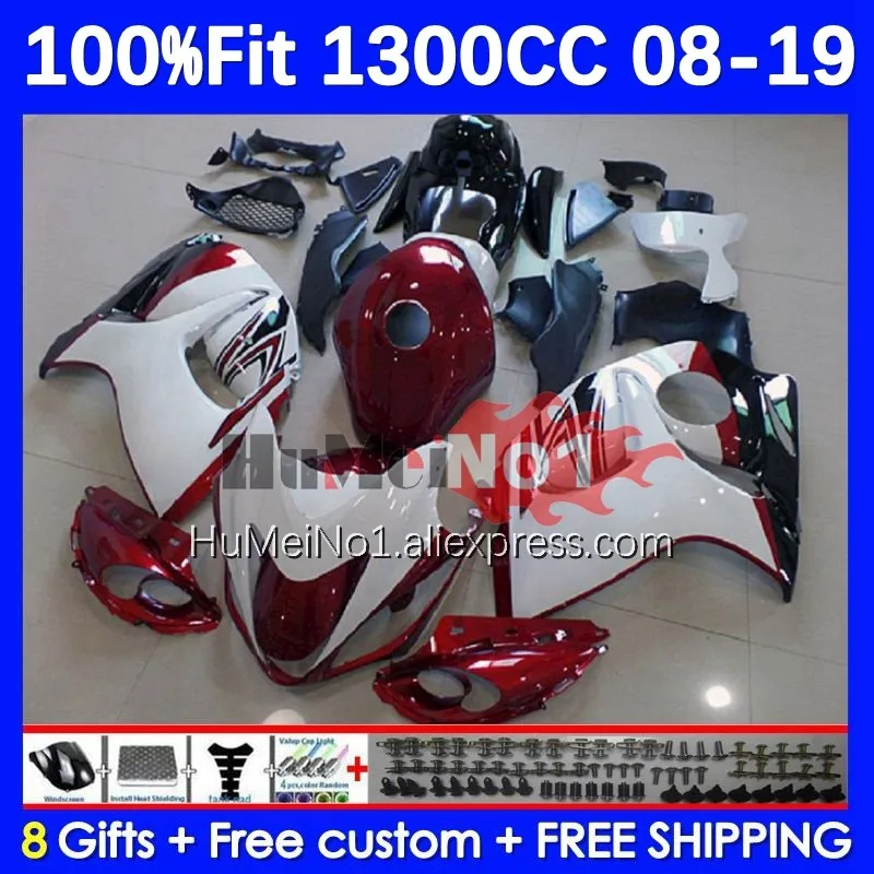 

Hayabusa для SUZUKI GSXR 1300 CC GSXR-1300 29No.8 GSXR1300 2008 2009 2010 2011 2012 2013 14 15 16 17 18 19 обтекатель темно-красный blk