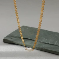 temperament female natural freshwater pearl waterproof and anti fading 18k real gold plated stainless steel necklace for women