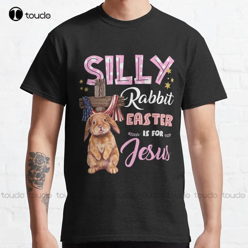 

Футболка мужская с изображением кролика, Пасхи, Иисуса, Бога, американского флага