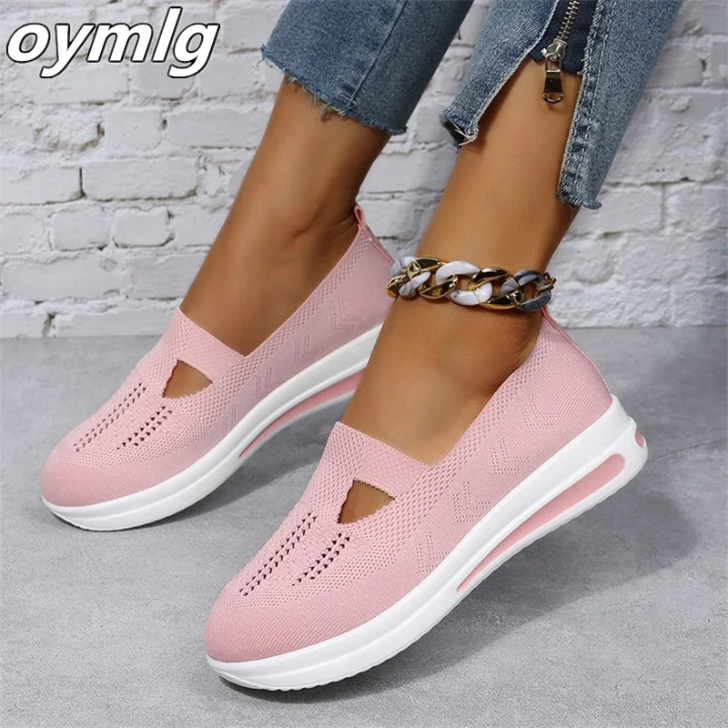 

2022 summer new large size single shoes women's flat platform platform wedge heel casual women sneakers women