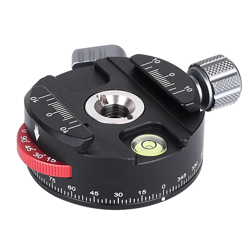 

PAN-60H Camera Panoramic Ball Head Tripod Head with Indexing Rotator AS Type Clamp with 3/8 Inch to 1/4 Inch Screw