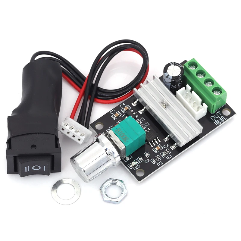 DC 6V 12V 24V 28V 3A 80W Контроллер скорости двигателя постоянного тока ШИМ Регулируемый реверсивный переключатель скорости 1203BB Драйвер двигателя постоянного тока Реверсивный (art.: 3920d1854601a) - 3920d1854601a