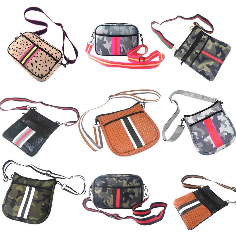 

Men's and Women's Fashion One-shoulder Messenger Stripe Printing Bag Waterproof Portable Small Backpack Bucket Bag Messenger Bag