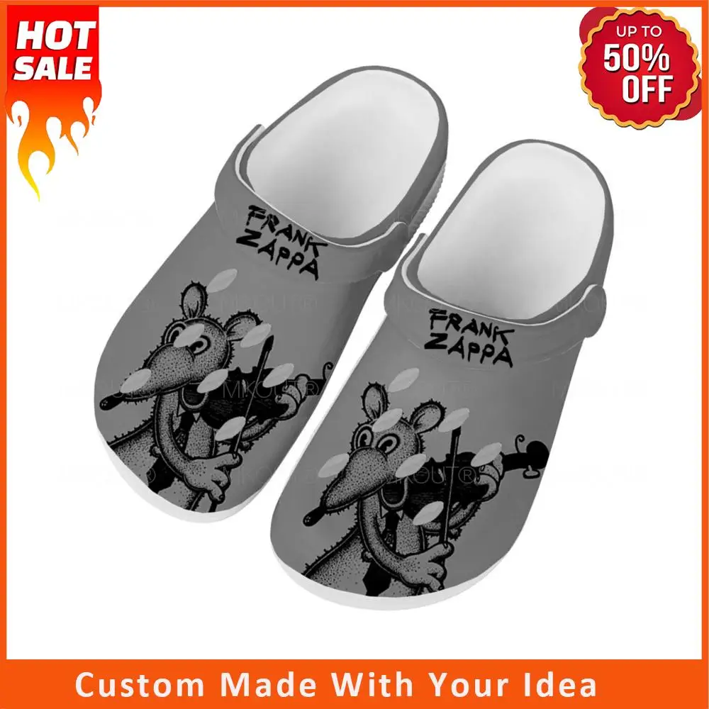 

Frank Zappa Rock Music Home Clogs Custom Water Shoes Mens Womens Teenager Shoe Garden Clog Breathable Beach Hole Slippers White