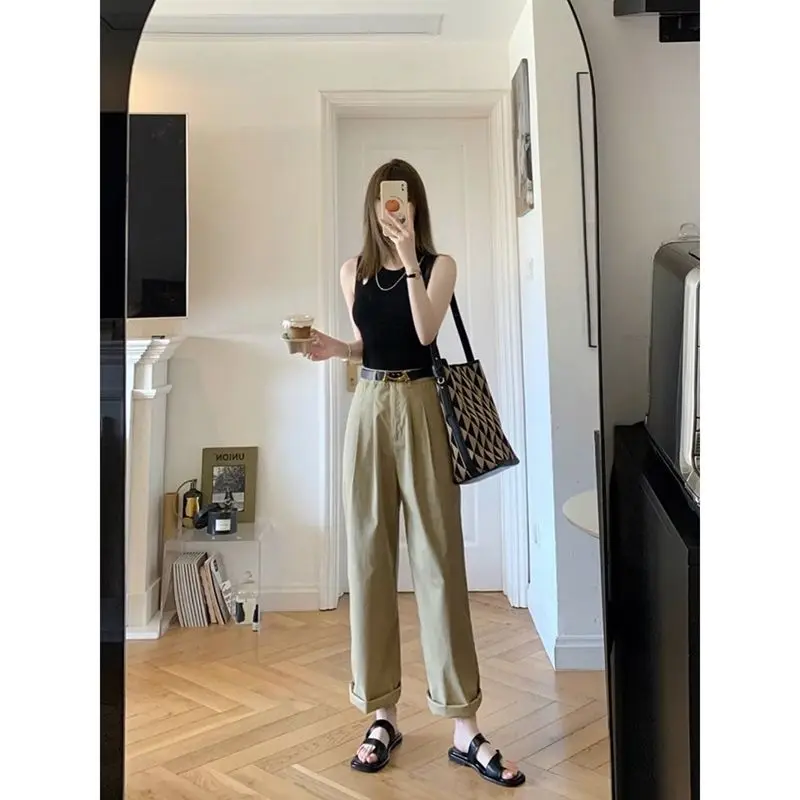 Майка женская облегающая без рукавов пикантная однотонная черная рубашка с