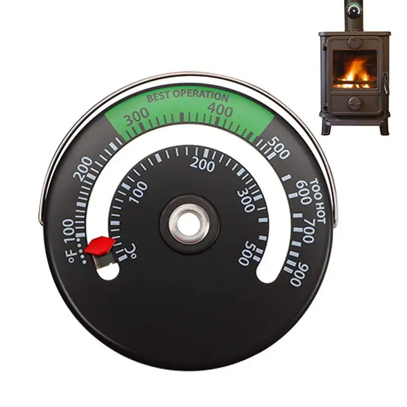 

Fireplace Magnet Thermometer Magnetic Fire Stove Pipe Thermometer Meter Fireplace Accessories For Avoiding Stove Fans Damaged By