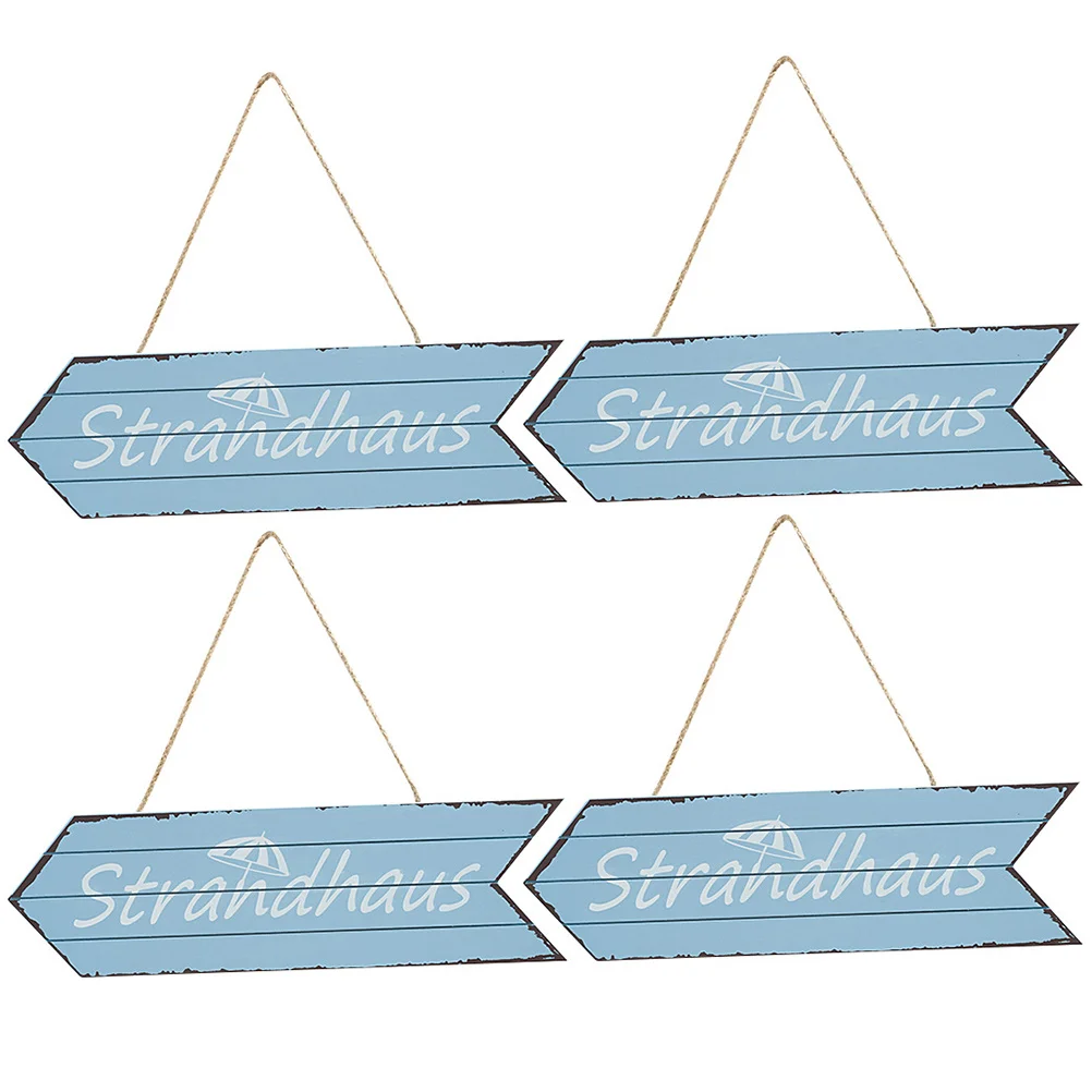 

4pcs Mediterranean Welcome Signs Nautical Hanging Pendants Door Signs