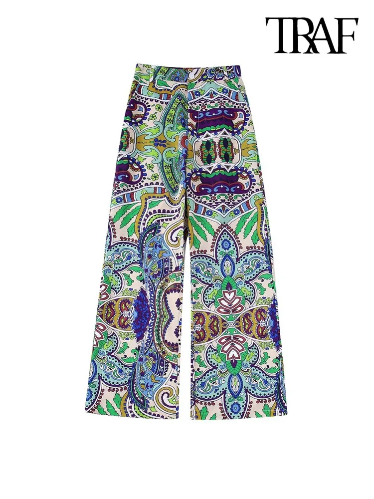 

Брюки-клеш Женские с боковыми карманами и высокой талией