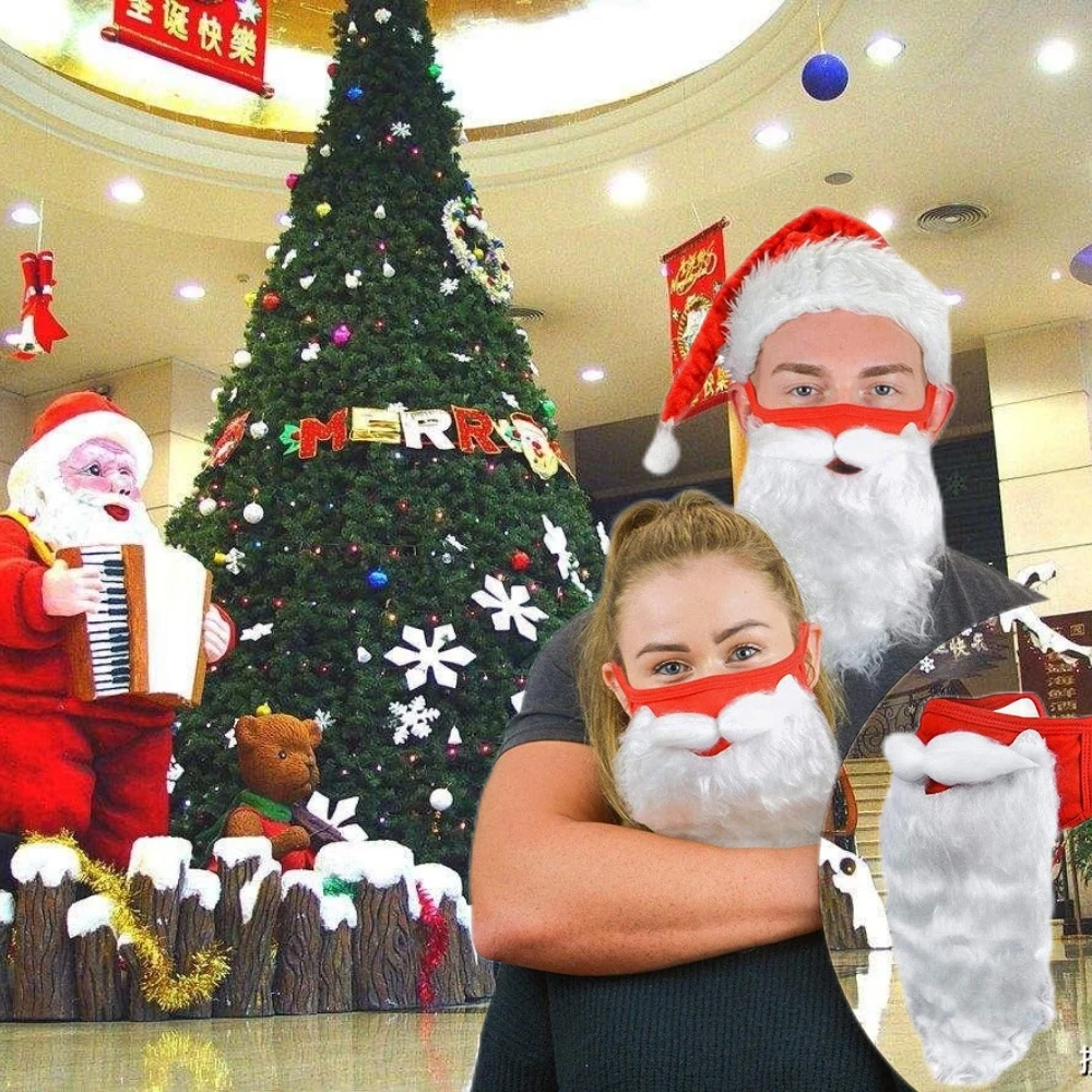 

НОВЫЙ Санта-Клаус бороды Хэллоуин смешная одежка белая маска для бороды аксессуары карнавал рождественские украшения унисекс