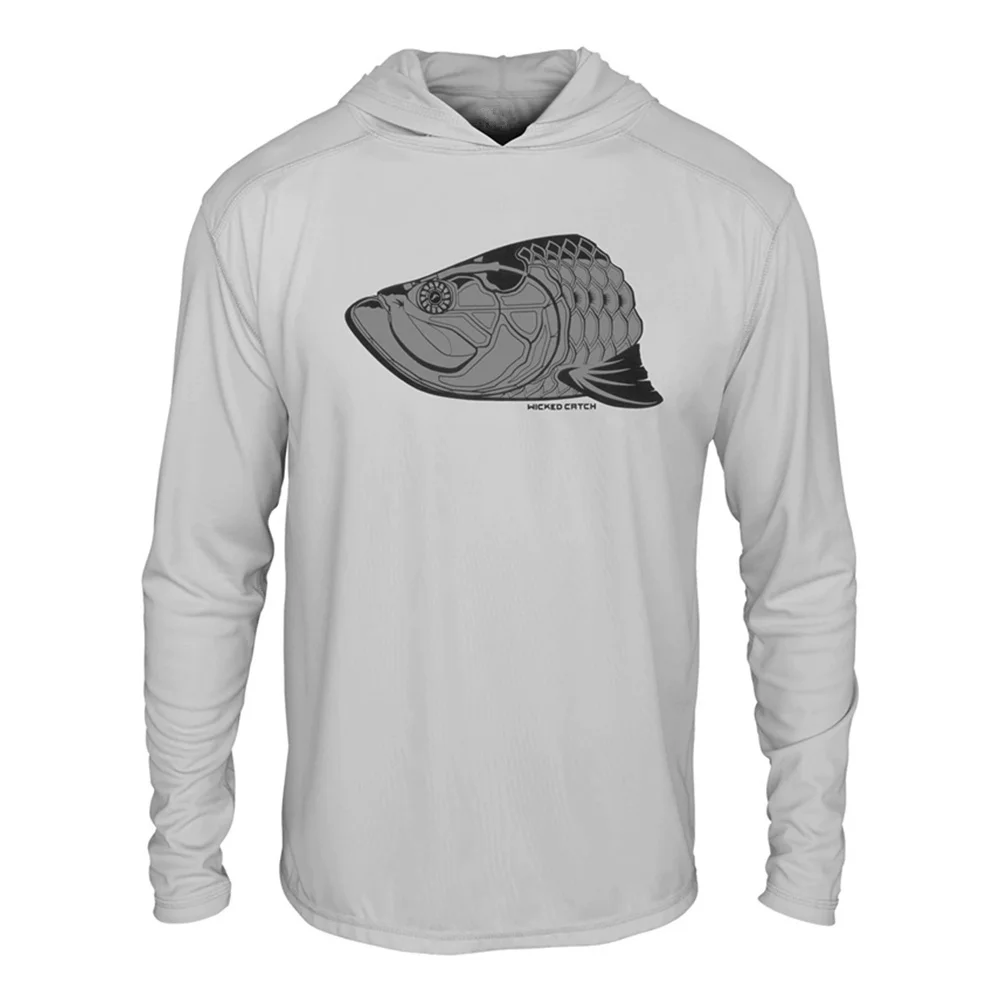 

Wicked Catch Winter Fishing Tops Performance Long Sleeve Fleece Hoodie Fishing Dresses Wear Camisa De Pesca Uv Fishing Shirt